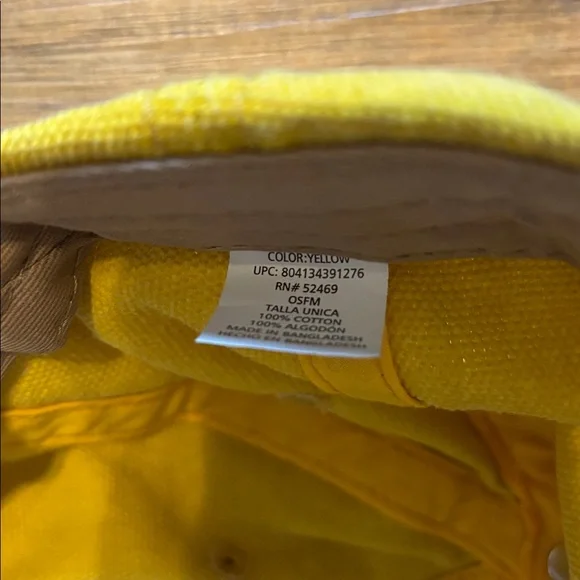 Yellow Bee Embroidered Cap - Picture 3 of 3